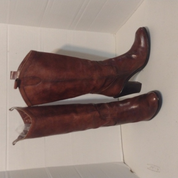 Donna pui tall brown leather boots made in Italy size 37 - Picture 3 of 16